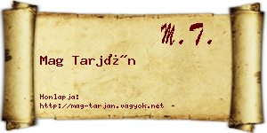 Mag Tarján névjegykártya